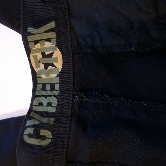Cybertek Jeans Vintage Black Cargo Shorts With Drawstrings Size 2XL - Picture 1 of 17
